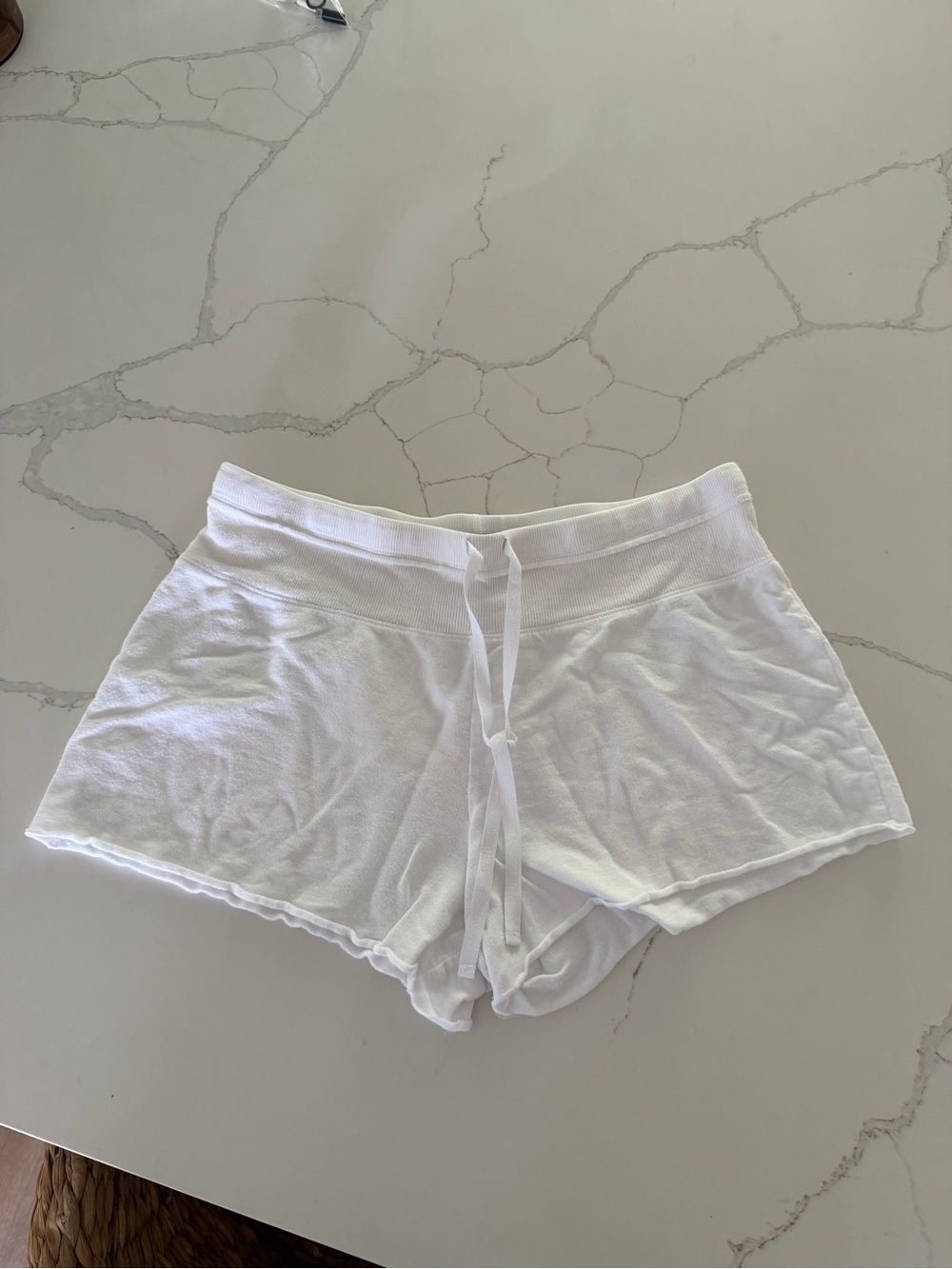 Y2K Victoria’s Secret white booty shorts